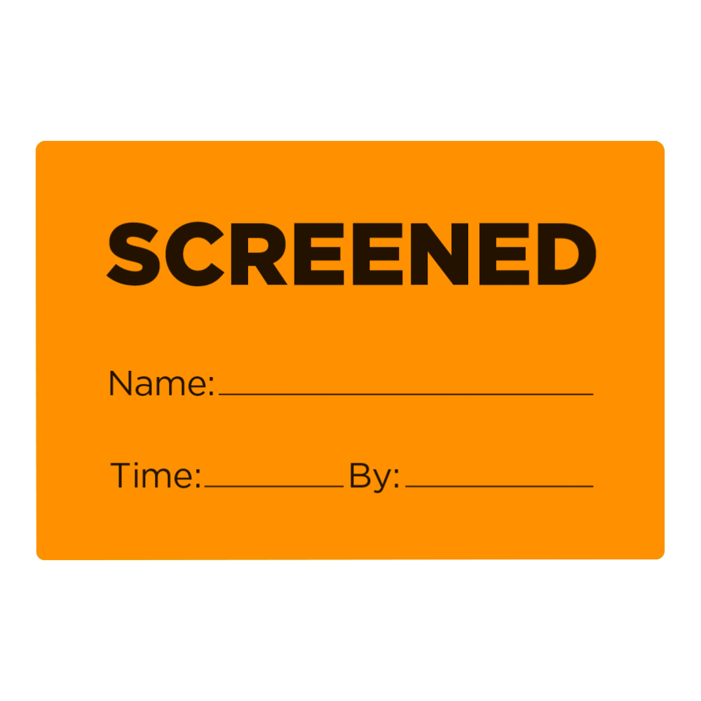 COSCO Pre-Printed Labels, Screened, 2" x 3",
