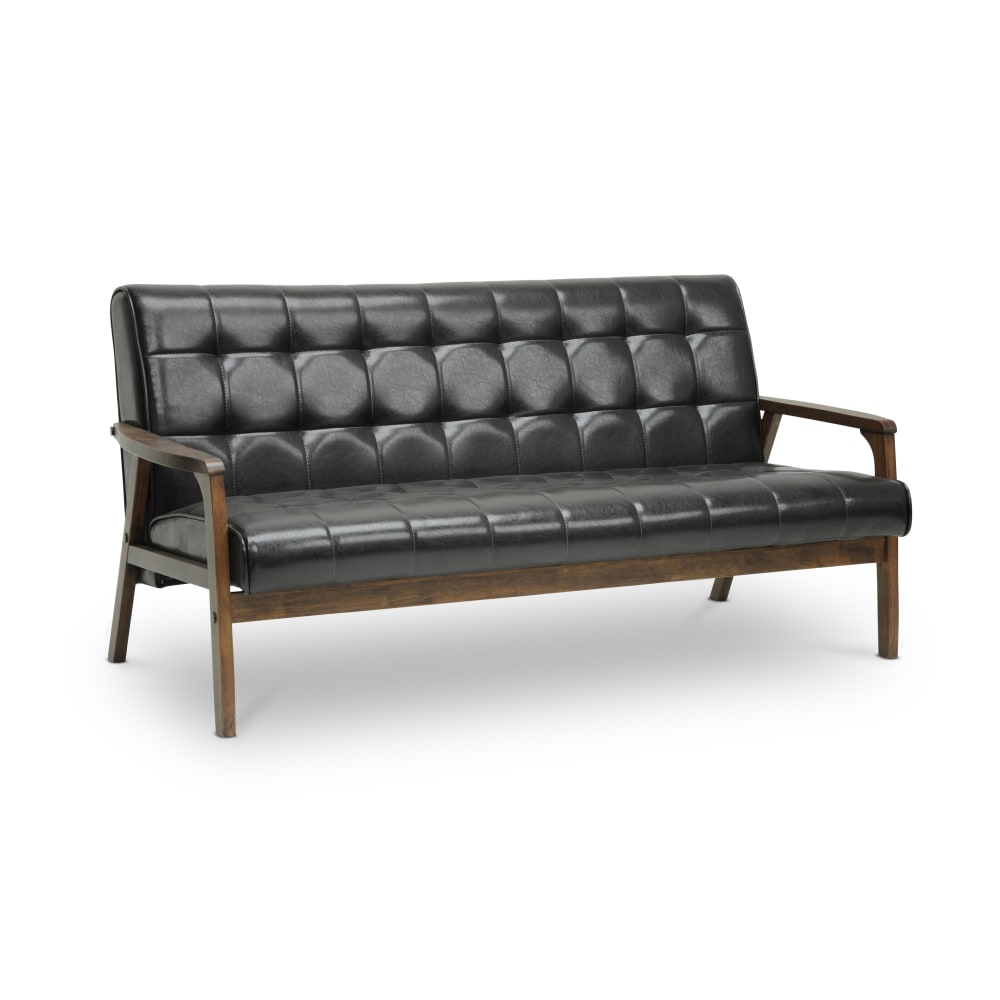 Baxton Studio Levin Sofa, Brown