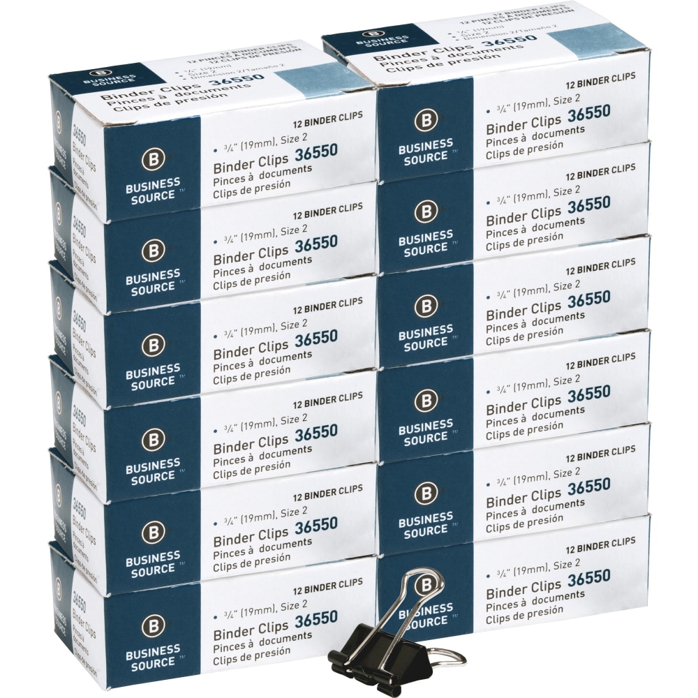 Business Source Fold-back Binder Clips - Small -