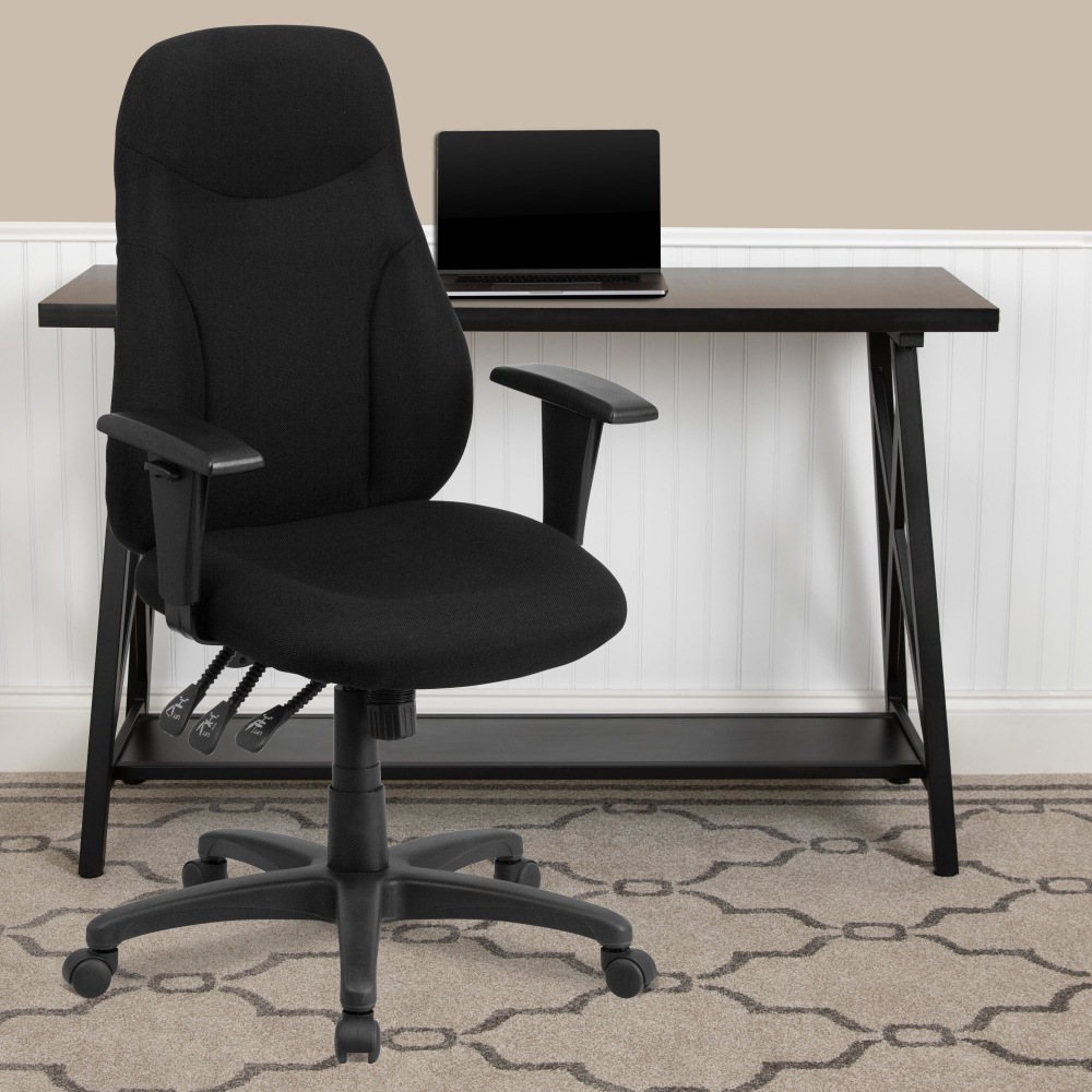 Flash Furniture Fabric High-Back Multifunctional Ergonomic Swivel