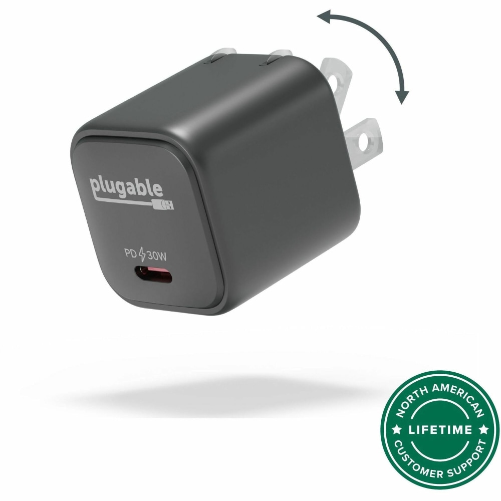 Plugable GaN USB C Charger Block, 30W Portable