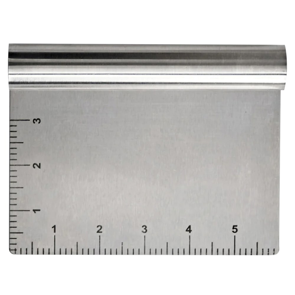 Better Houseware Dough Scraper/Cutter, 6” x 4”, Silver