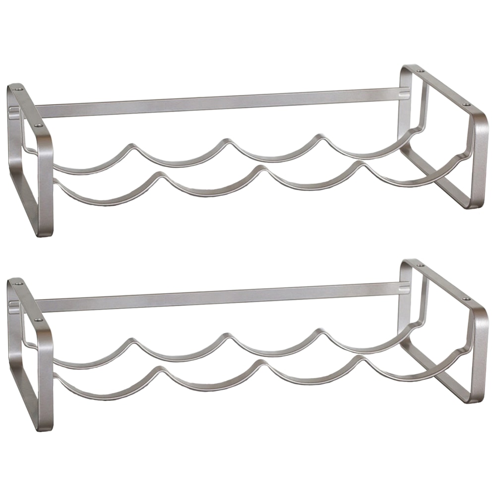 Better Houseware Stackable Steel Wine Rack, Metallic, 2-Pack