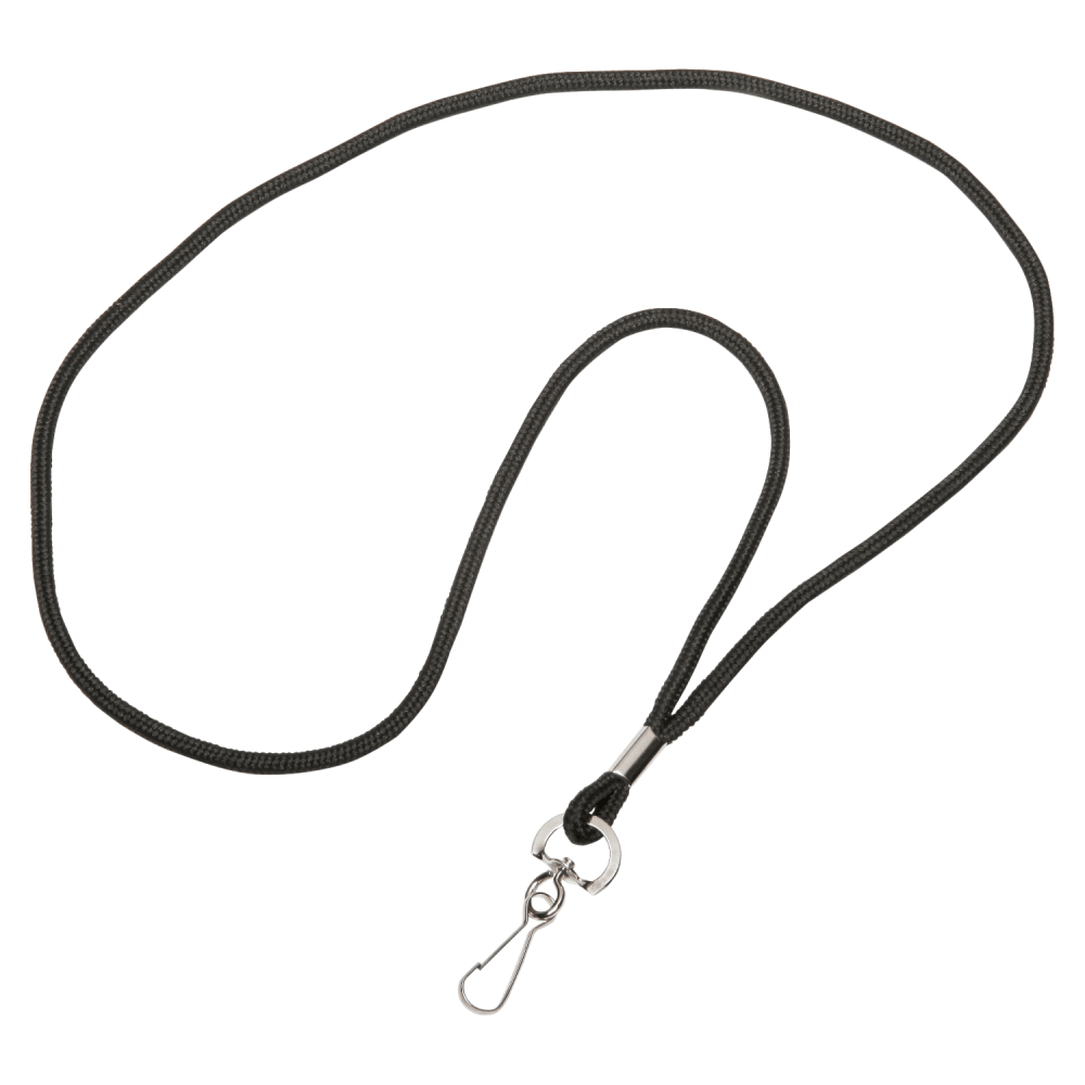 SKILCRAFT® Lanyard With J-Hook, 36", Black, Pack Of