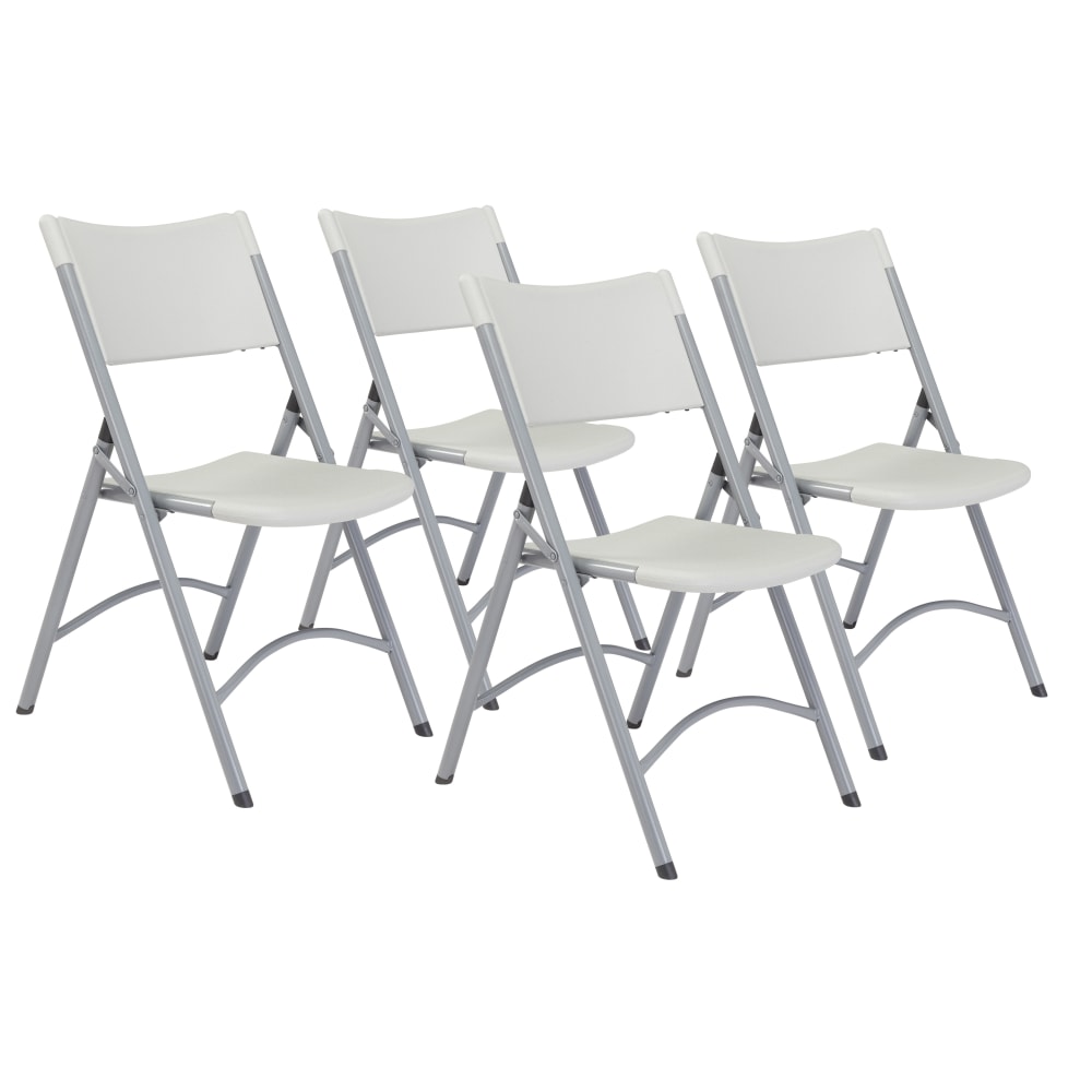 National Public Seating Series 600 Folding Chairs, Gray/Textured