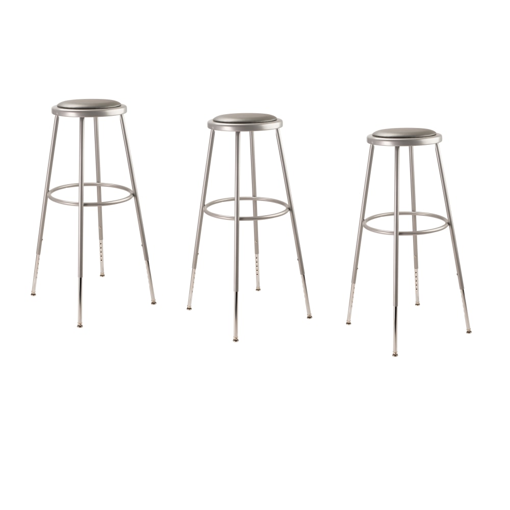 National Public Seating Adjustable Vinyl-Padded Stools, 31 -