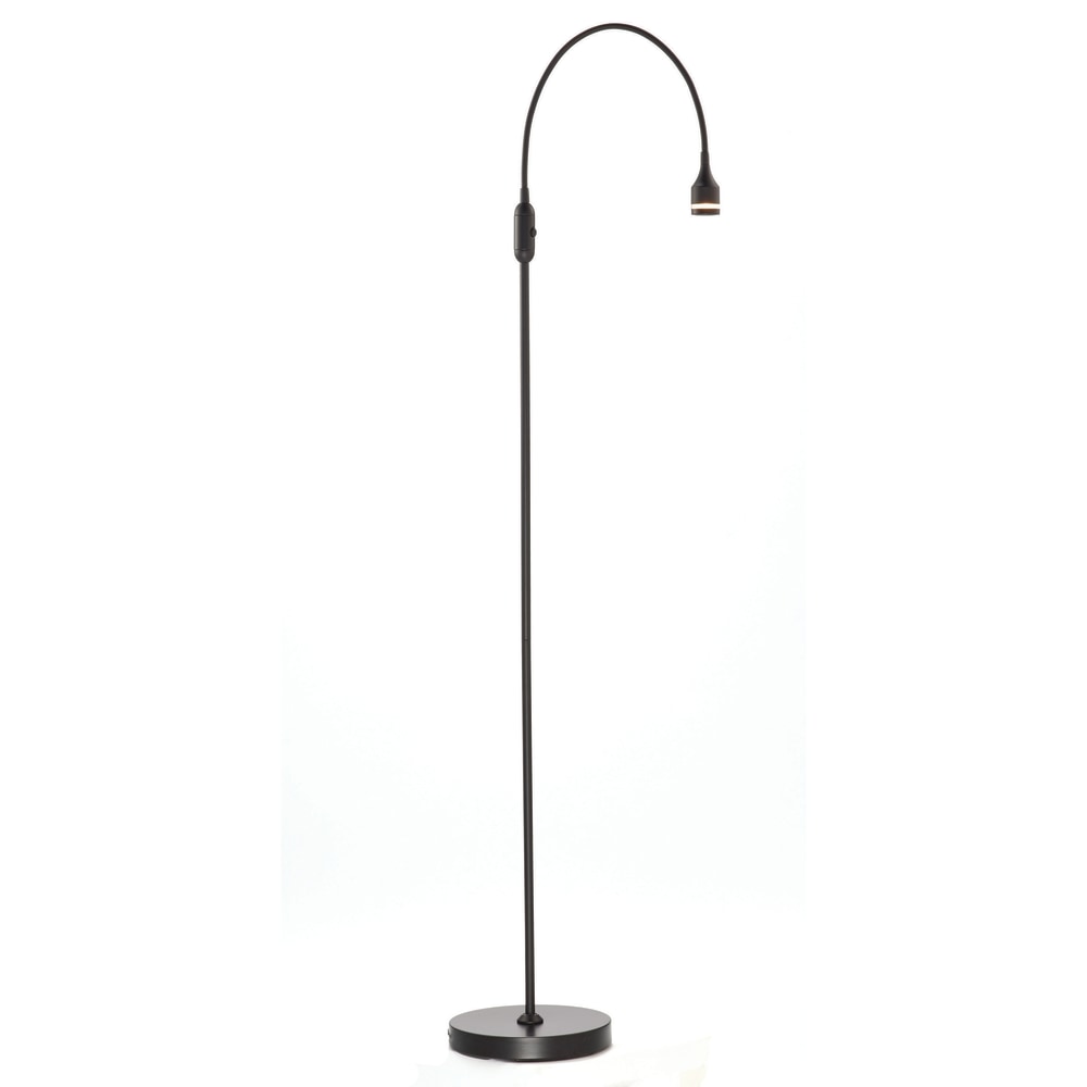 Adesso® Prospect LED Gooseneck Floor Lamp, 56”H, Black