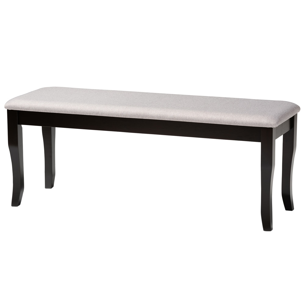 Baxton Studio Cornelie Dining Bench, Dark Brown/Gray