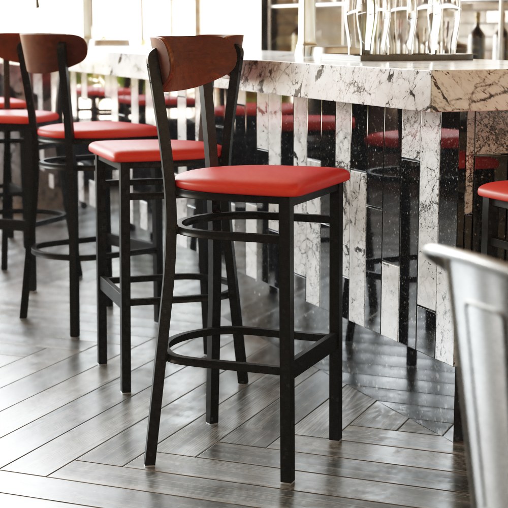 Flash Furniture Wright Steel/Vinyl Commercial-Grade Barstool With