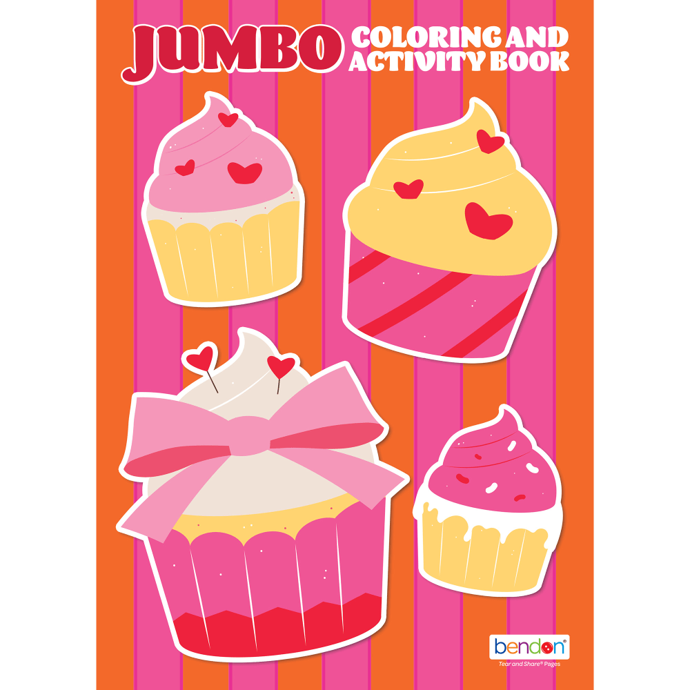 Bendon Jumbo Coloring & Activity Book, Valentine's Day
