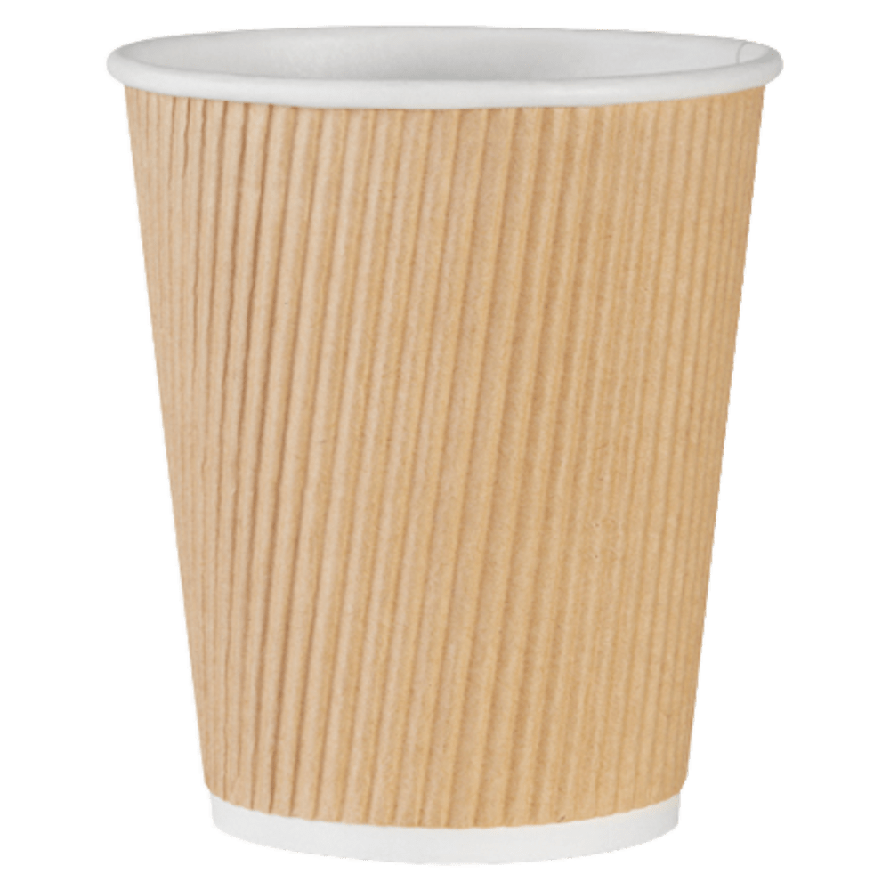 Genuine Joe Ripple Hot Cups, 8 Oz, Brown,