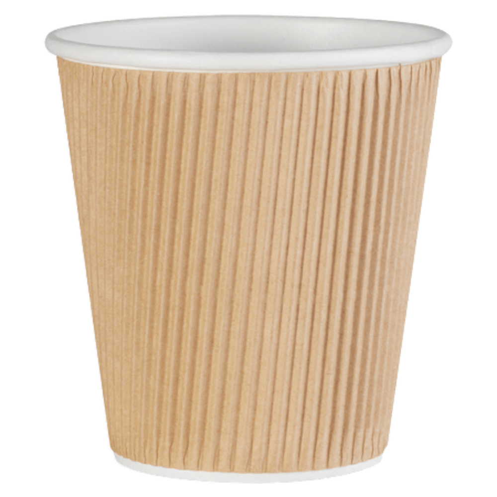 Genuine Joe Ripple Hot Cups, 10 Oz, Brown,