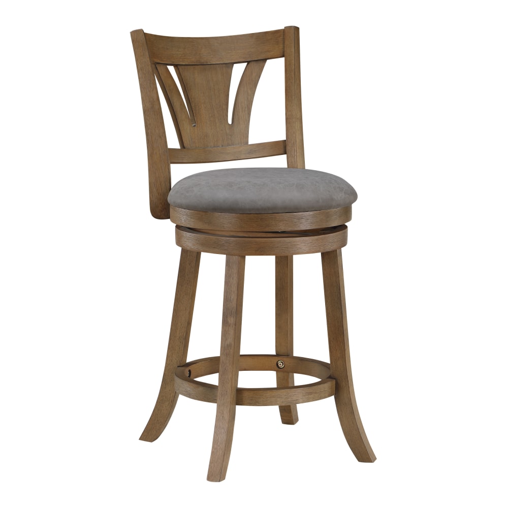 Office Star Miller Counter Height Stool, Dove/Medium Oak