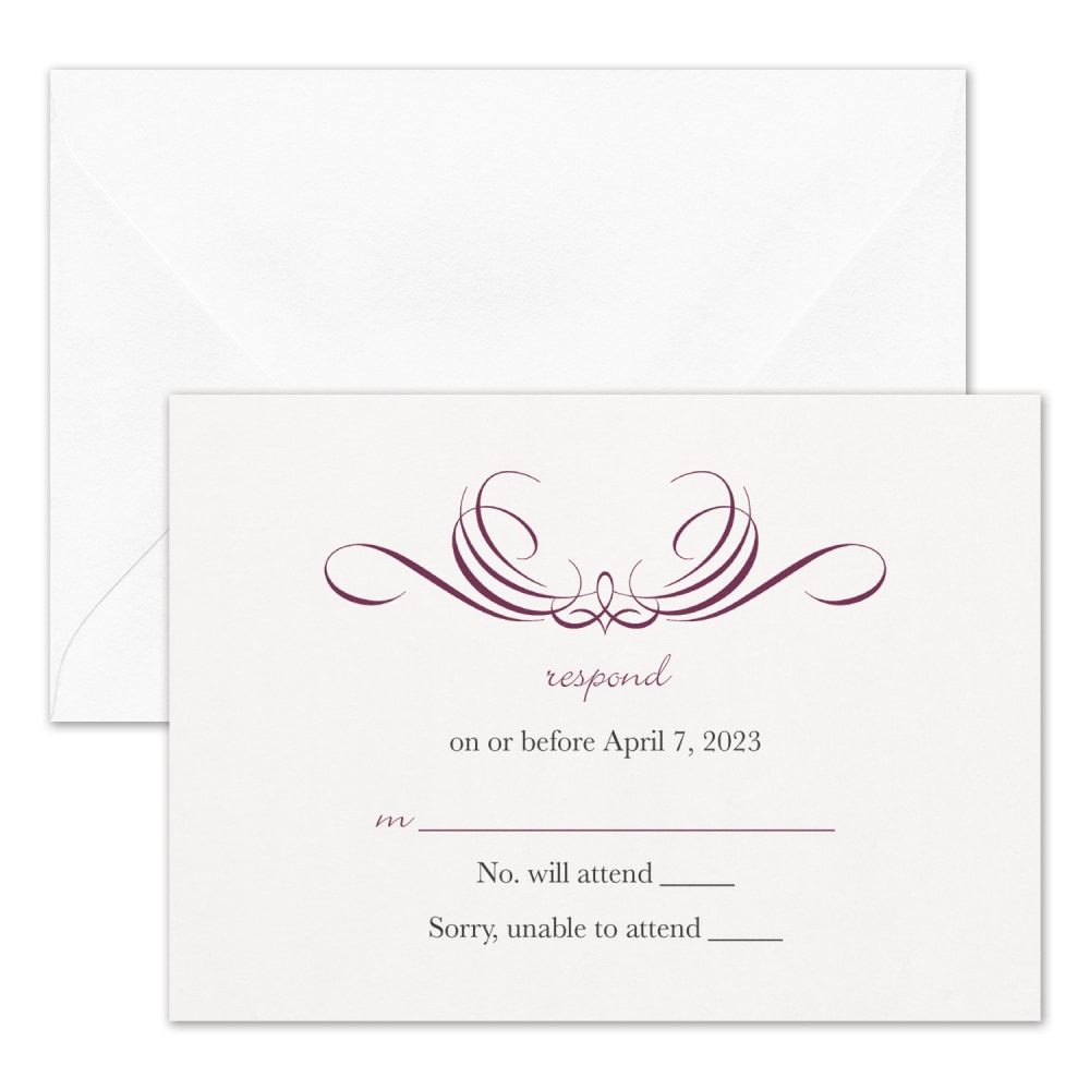 Custom Shaped Wedding & Event Response Cards With