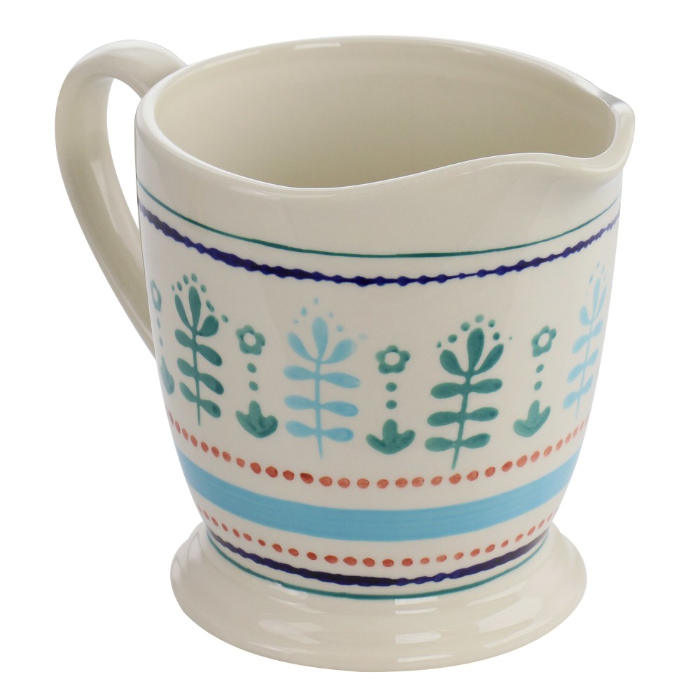 Gibson Home Village Vines 1-Quart Stoneware Measuring Cup,