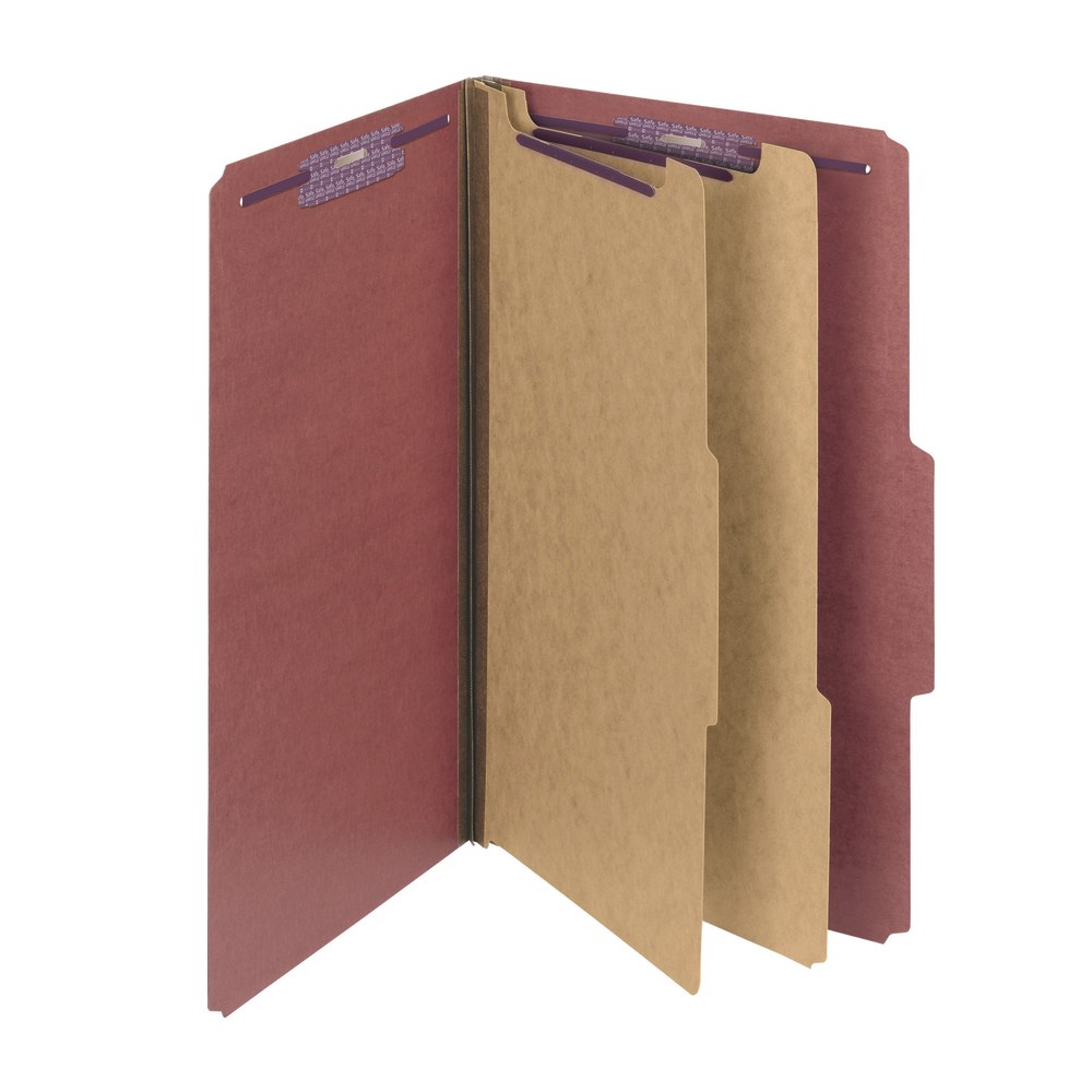 Smead® Pressboard Classification Folder, 2 Dividers, Legal Size,