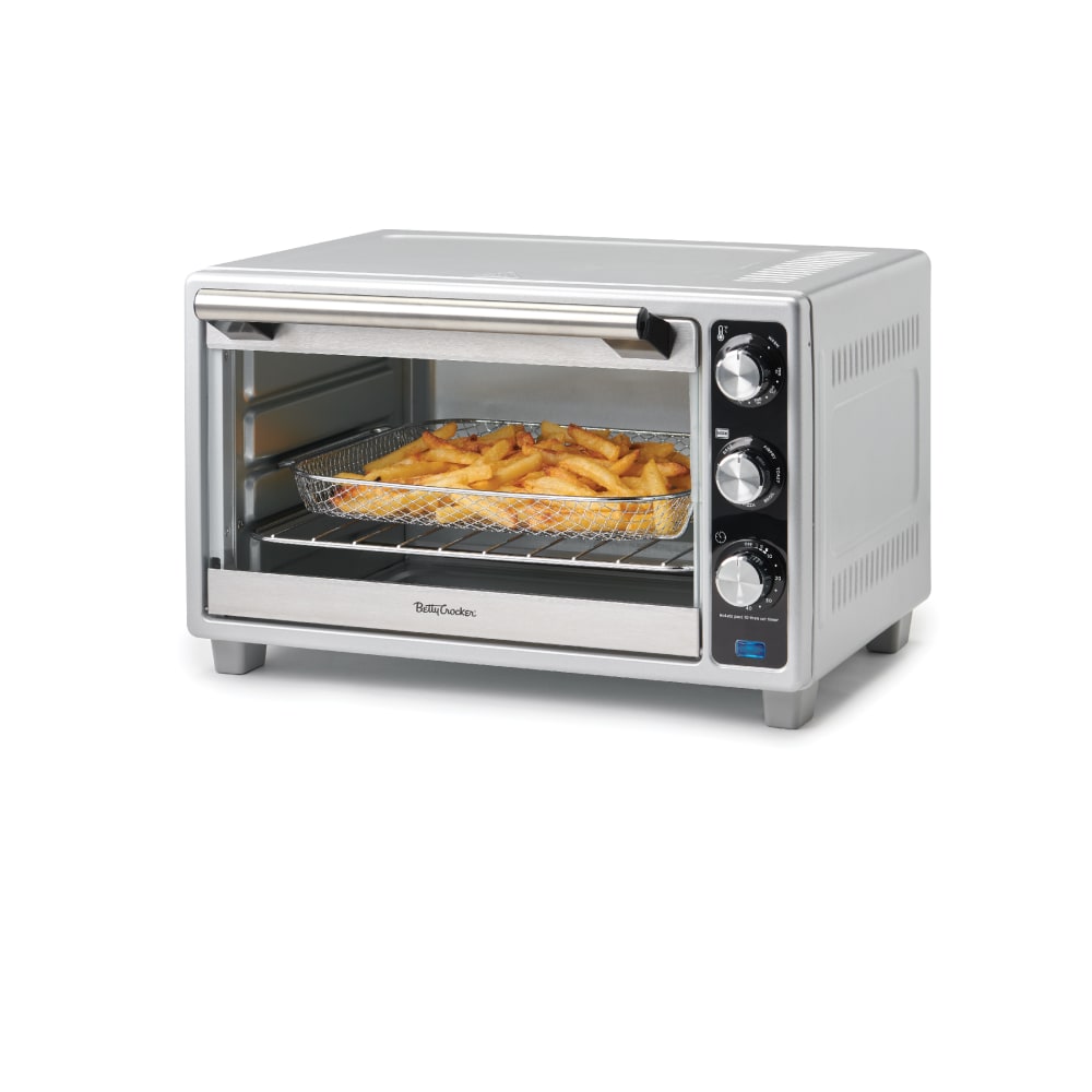 Betty Crocker Air Fryer Convection Toaster Oven, Silver