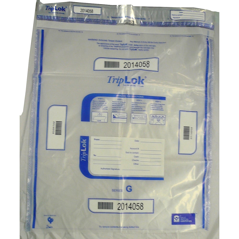 TripLOK Tamper Evident Security Bags, 20" x 24",