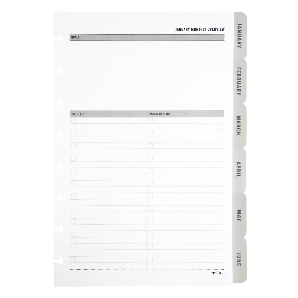 2024 TUL® Discbound Monthly Planner Refill Pages With