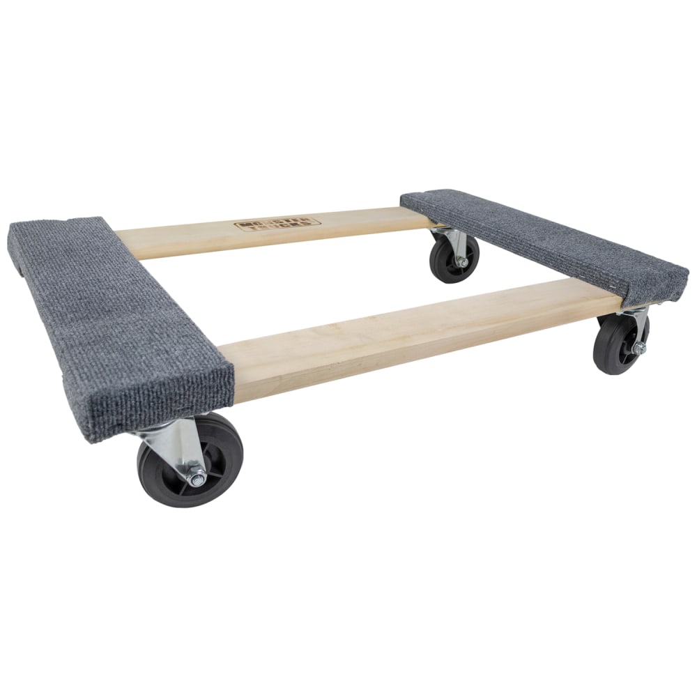 Monster Trucks® Carpeted And Wood 4-Wheel Dolly, 30"L