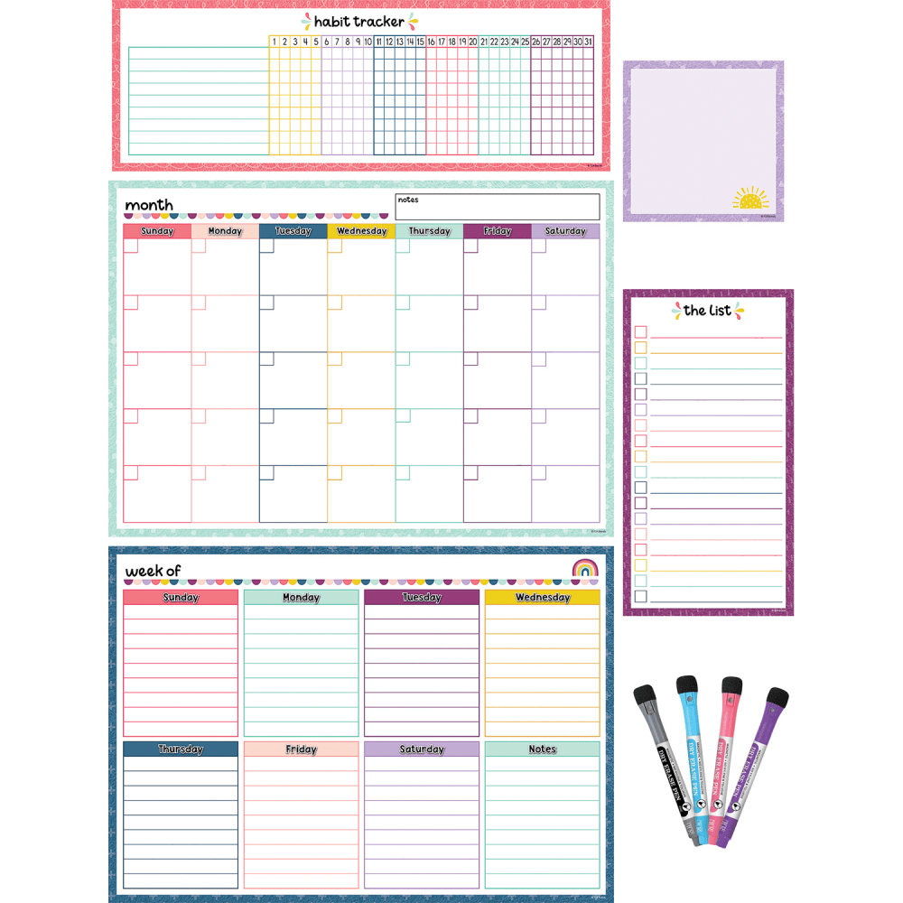 Teacher Created Resources® Dry-Erase Magnetic 9-Piece Calendar