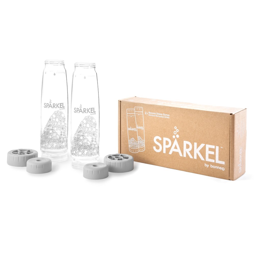 Sparkel 750 mL Reusable Bottles, Clear, Pack Of