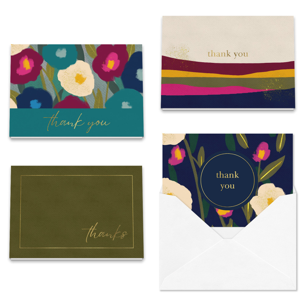 All Occasion Thank You "Bright Hued With Gold"