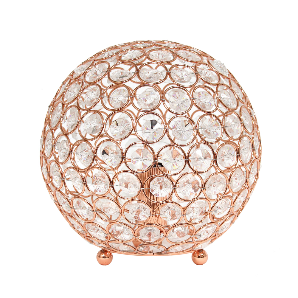 Lalia Home Elipse Glamorous Crystal Orb Table Lamp,