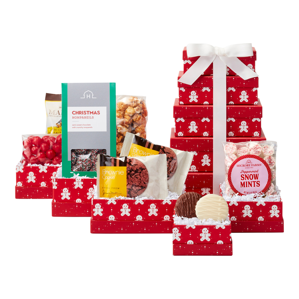 Hickory Farms - Jolly Gingerbread Treat Tower -