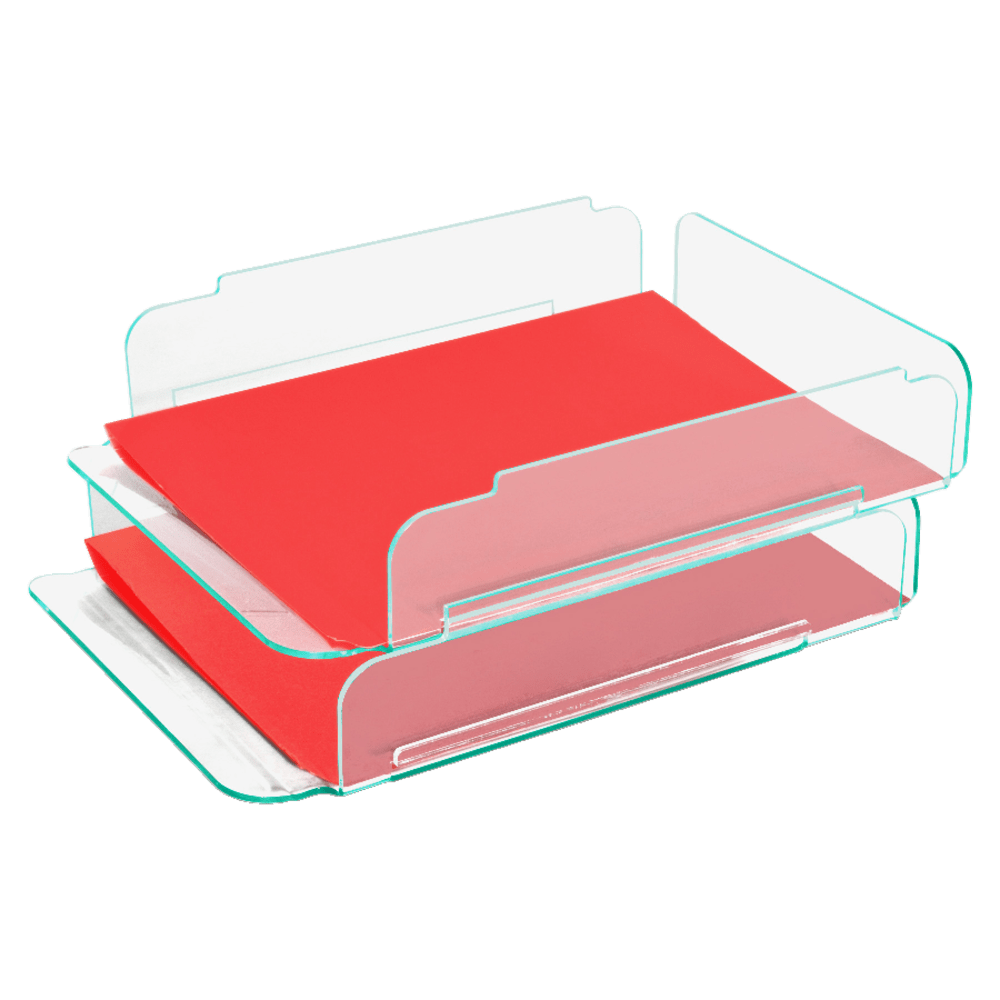 Lorell® Acrylic Stacking Letter Trays, For * 1/2"