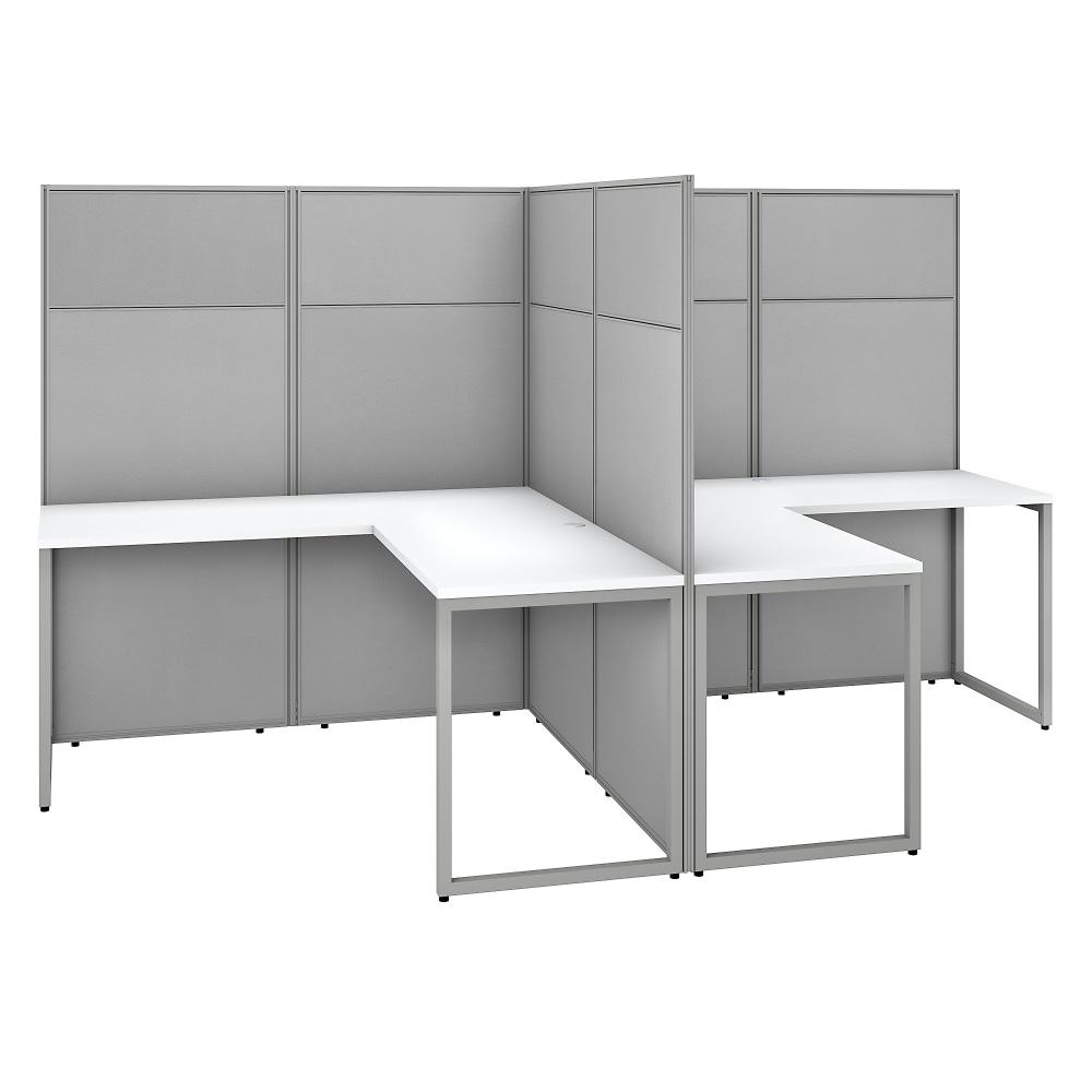 Bush Business Furniture Easy Office 60"W 2-Person L-Shaped