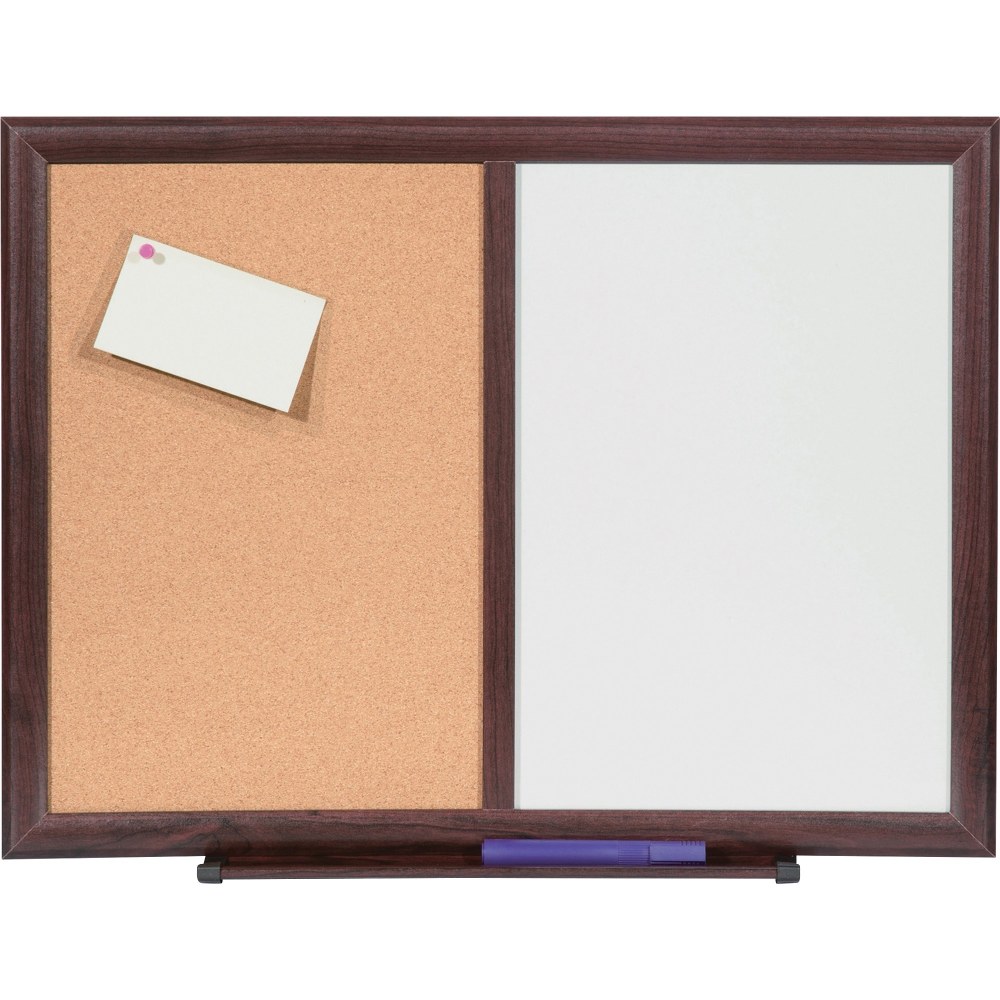 Lorell® Non-Magnetic Melamine Dry-Erase Whiteboard Cork Combo