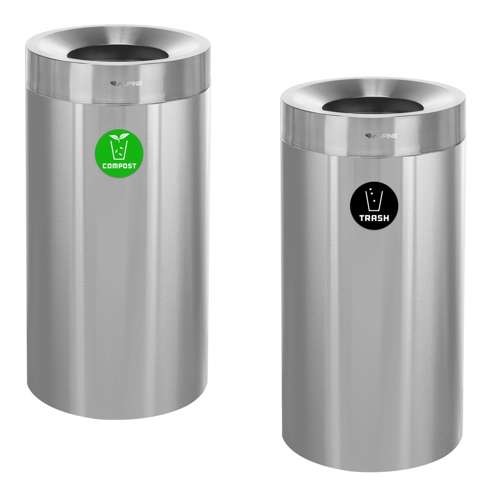 Alpine Industries Stainless Steel Compost Bin And Trash