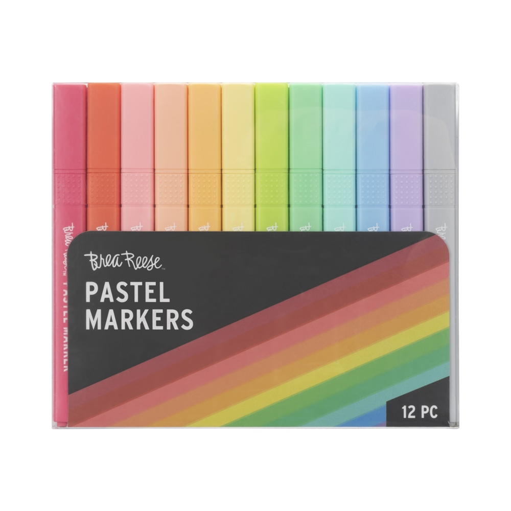 Brea Reese Pastel Markers, Pack Of 12 Markers,