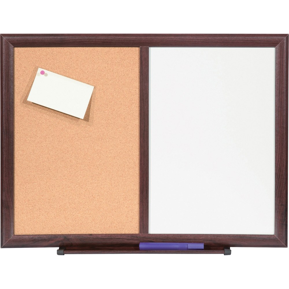 Lorell® Non-Magnetic Melamine Dry-Erase Whiteboard Cork Combo