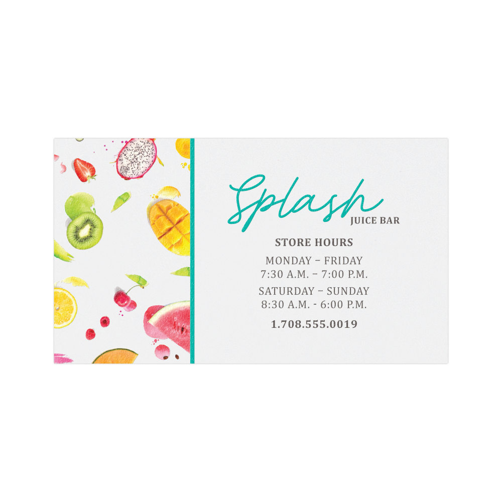 Custom Full-Color Raised Print Standard White Business Cards,