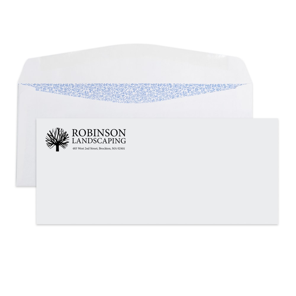Custom #10, 1-Color, Security Tint Business Envelopes,