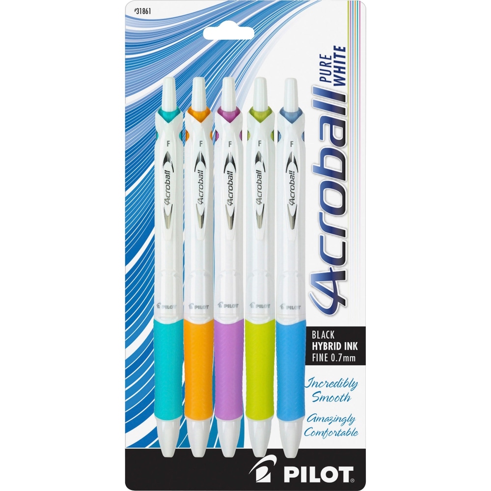 Pilot® Acroball Retractable Pens, Fine Point, 0.7 mm,