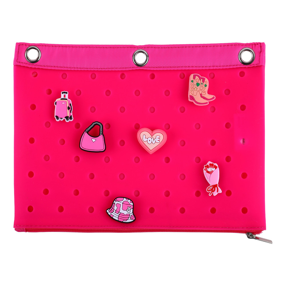 Office Depot® Brand 3-Ring Silicone Pencil Pouch With