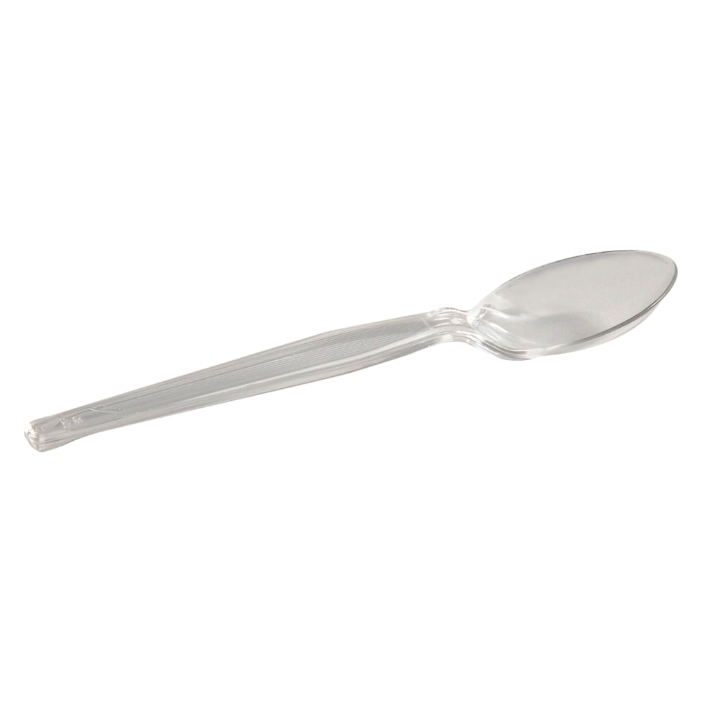 Dixie® Heavyweight Plastic Teaspoons, 6", Crystal Clear,