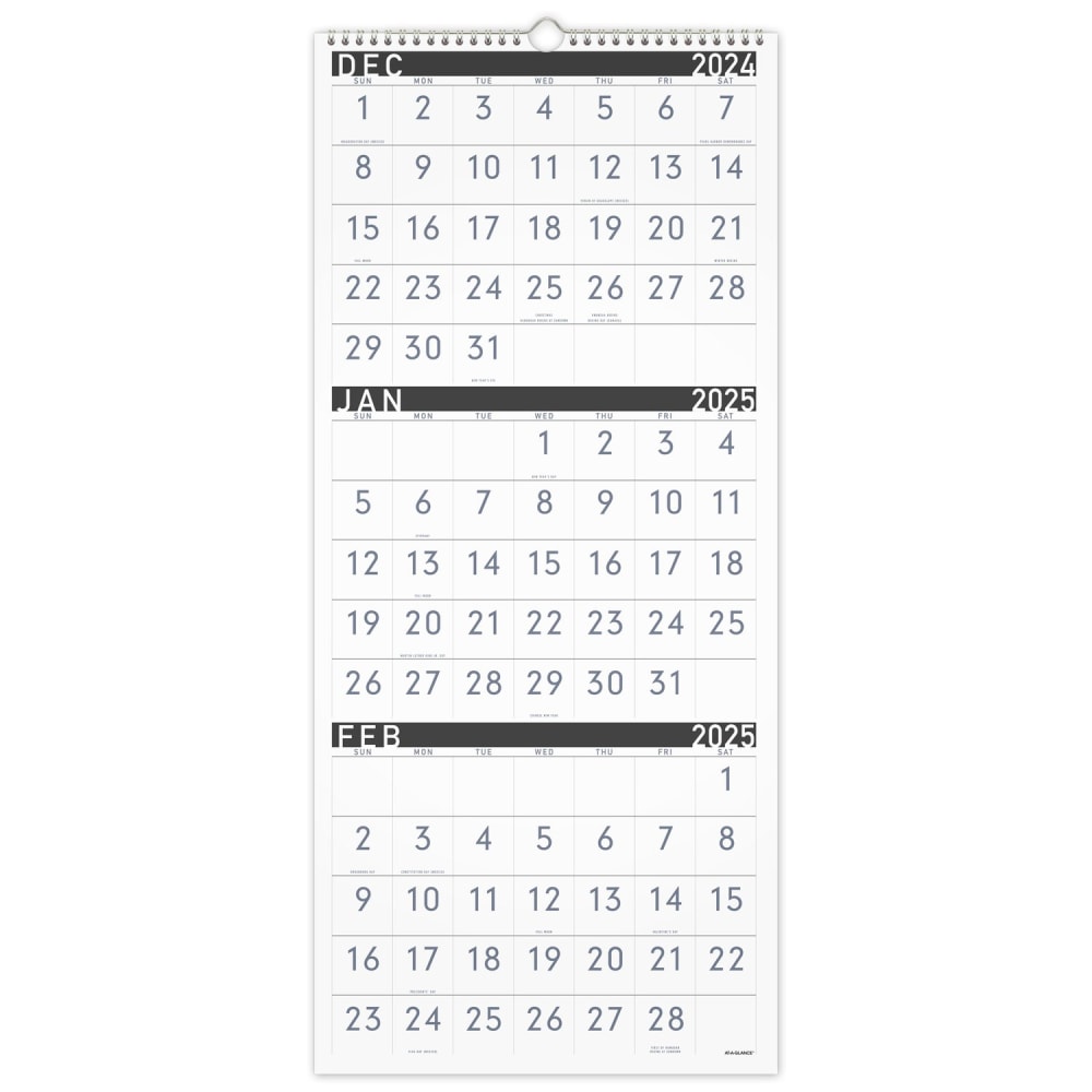 2024-2026 AT-A-GLANCE® Contemporary 3-Month Reference Wall