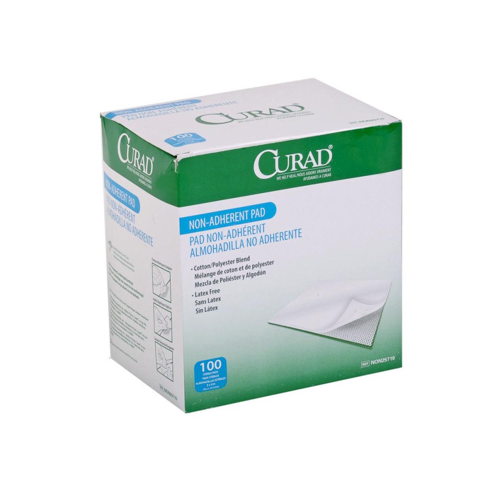 CURAD® Sterile Nonadherent Pads, 3" x 4", White,