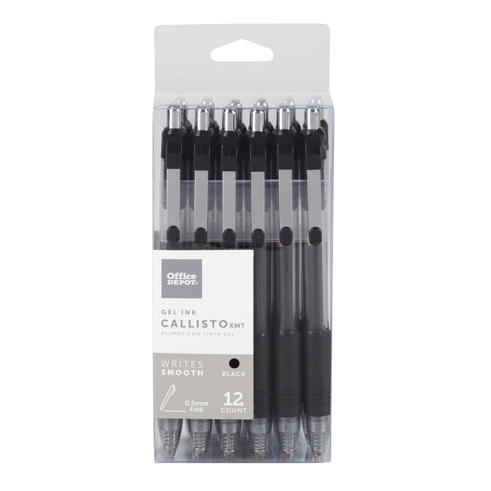 Office Depot® Brand Callisto Retractable Gel Ink Pens,