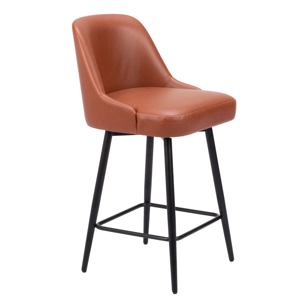 Zuo Keppel Counter-Height Stools, Brown, Set Of 2