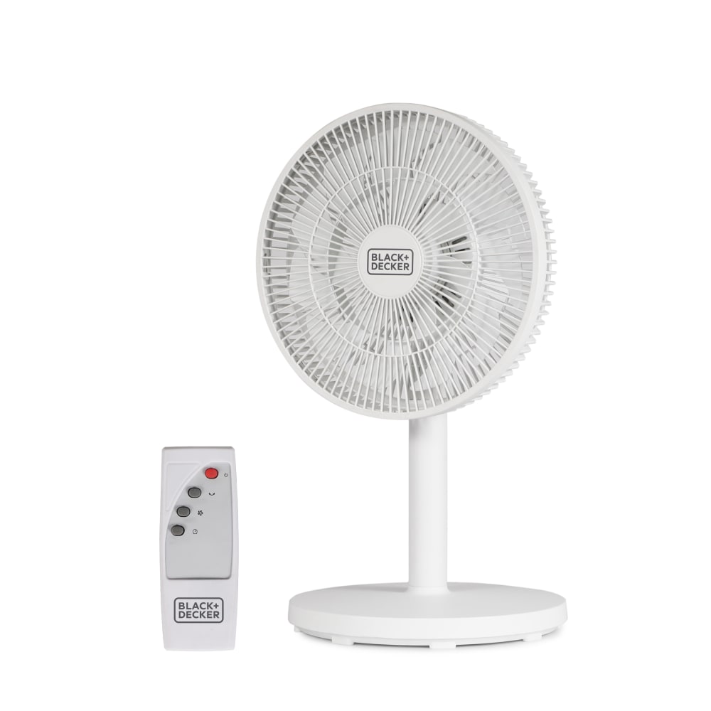 Black+Decker 12" Dual Blade Table Fan With Remote,