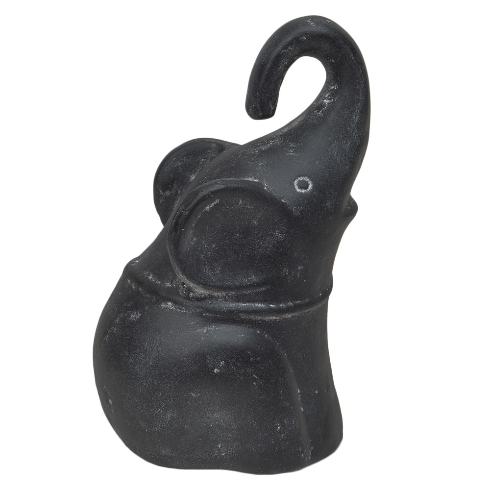 Anji Mountain Large Molded Elephant, 5"H x 6"W