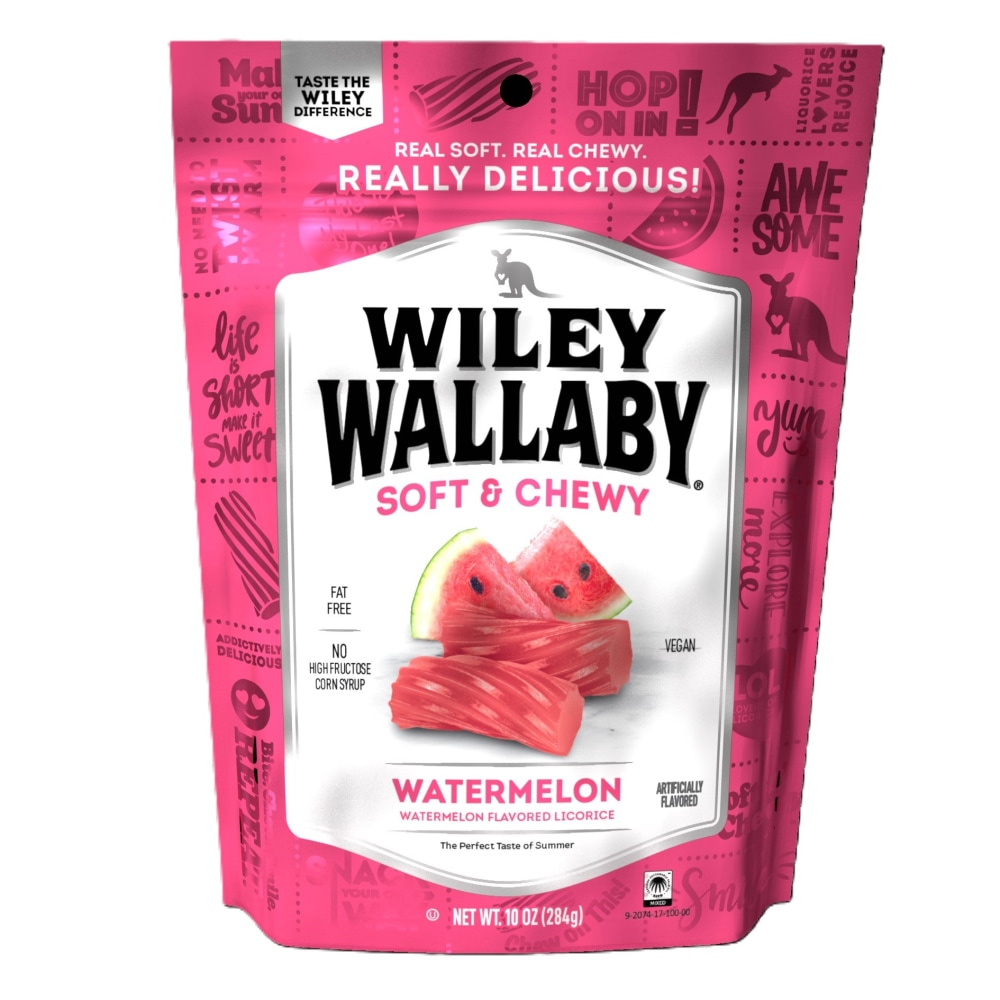 Wiley Wallaby Classic Watermelon Licorice, 10 Oz, Pack