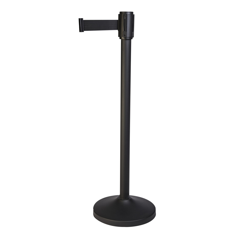 CSL Stanchions With 9&#x27; Retractable Belts, Black, Pack