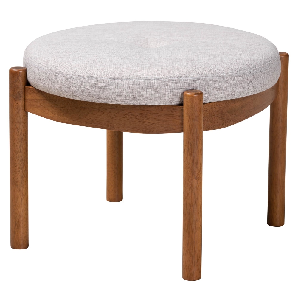Baxton Studio Iliana Japandi Ottoman Footstool, 15-7/16”H x