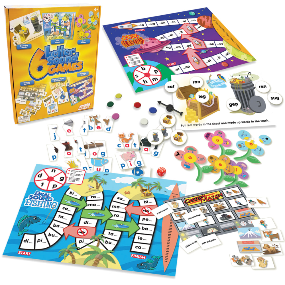 Junior Learning 6 Letter Sound Games, Grades PreK-2
